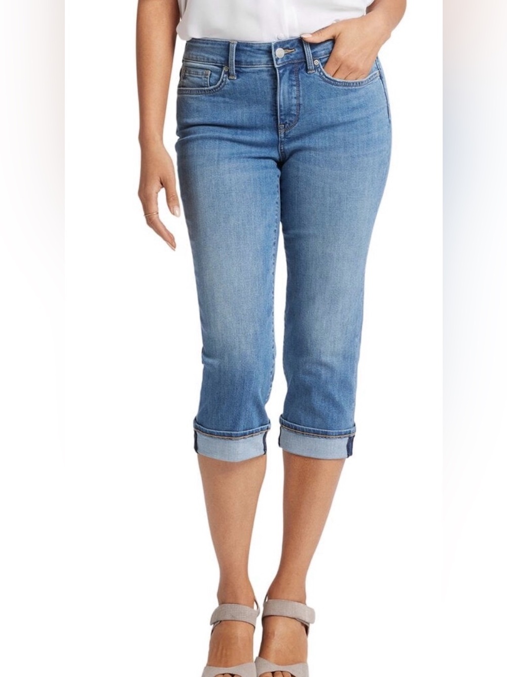 NYDJ Marilyn Crop blue Jeans size 4 petite